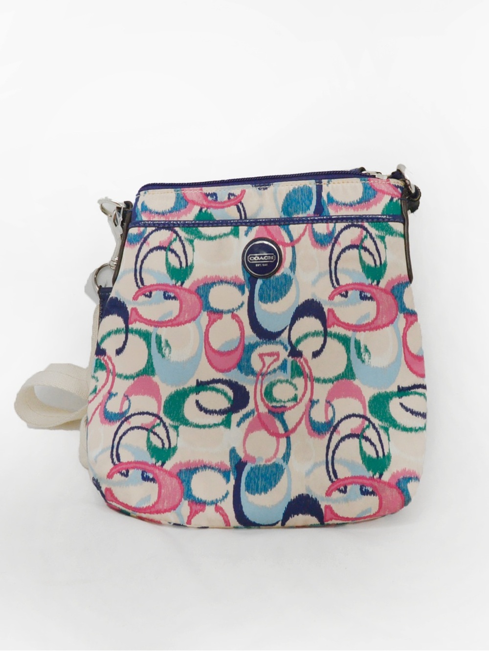 Coach SIS Ikat Swing Pack F49495 SV/Multi Colour Crossbody Bag Purse